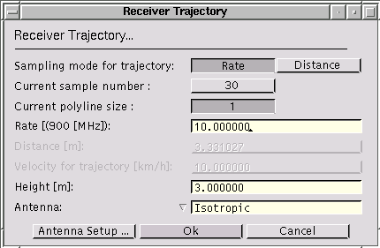 RadioTracer Dialog Box